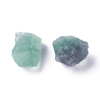 Rough Raw Natural Fluorite Beads G-WH0003-04-1