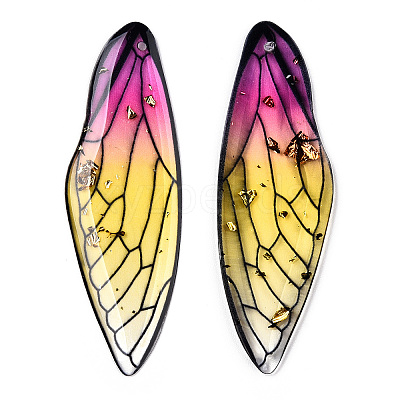 Transparent Epoxy Resin Big Pendants RESI-T046-01I-1