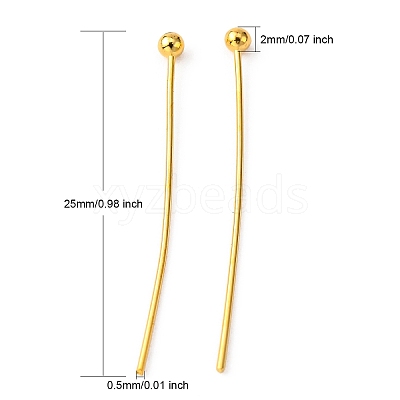 Brass Ball Head Pins KK-R020-06G-1