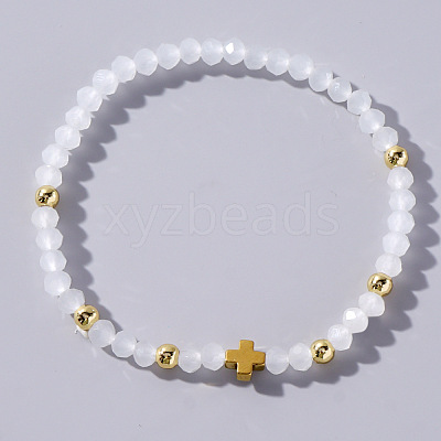 Handmade Faceted Seed Beaded Stretch Bracelets LS-MZ9145-2-1