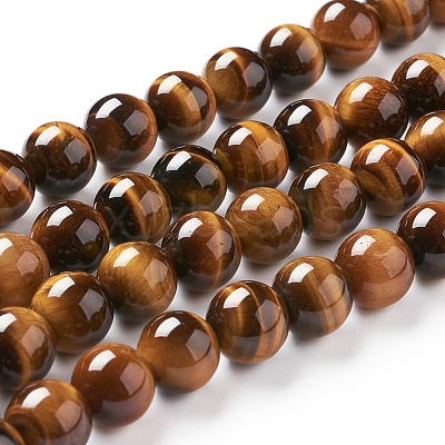 Natural Tiger Eye Beads Strands Z0RQS011-1