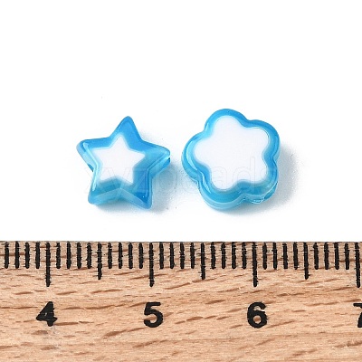 200Pcs 5 Styles Transparent Acrylic Beads TACR-FS0001-54E-1