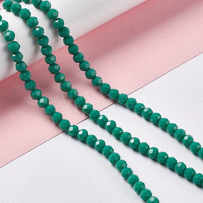 Faceted(32 Facets) Glass Beads Strands EGLA-J042-36B-11-1