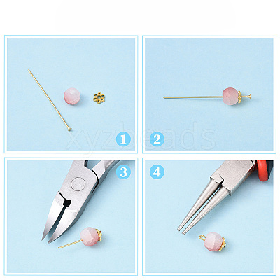 Brass Flat Head Pins KK-YW0004-02C-P-1