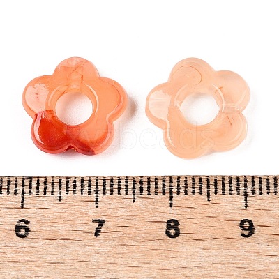 Gradient Color Transparent Acrylic Beads OACR-N137-49B-1