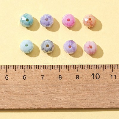104Pcs 8 Colors Opaque Baking Paint Glass Beads Strands EGLA-FS0001-27-1