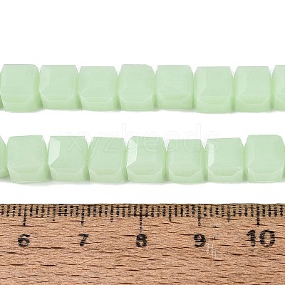 Imitation Jade Glass Beads Strands GLAA-R041-8x8mm-B04-1