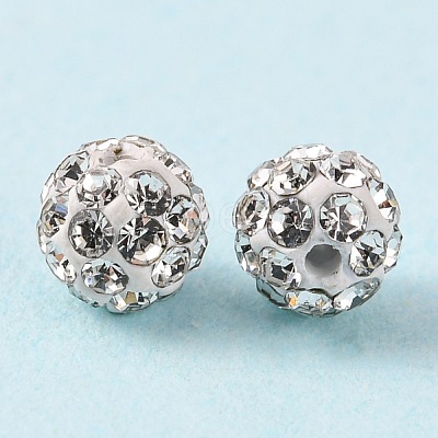 Polymer Clay Rhinestone Beads RB-A053-4mm-01-1