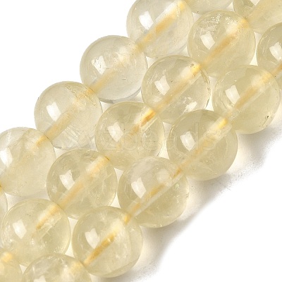 Natural Lemon Quartz(Heated) Beads Strands G-G286-A04-10mm-01-1