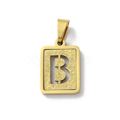 304 Stainless Steel Alphabet Pendants STAS-S152-01G-B-1