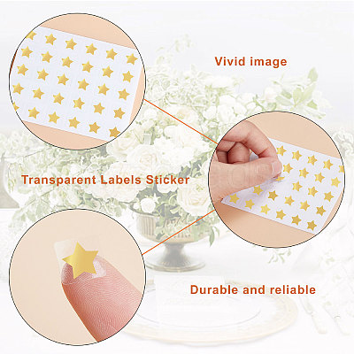 80 Sheets 4 Patterns PVC Waterproof Self-Adhesive Sticker Sets STIC-OC0001-10C-1