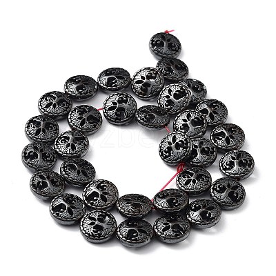 Synthetic Non-Magnetic Hematite Hollow Beads Strands G-H303-B03-1