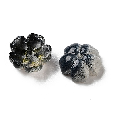 Dyed & Heated Gradient Color Glass Bead Cap GLAA-D307-01I-1