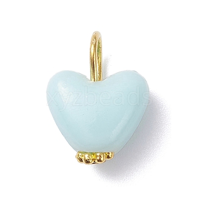 Opaque Polystyrene Plastic Pendants PALLOY-JF04353-02-1