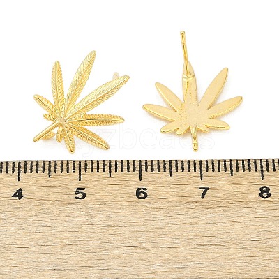 Brass Stud Earring Findings KK-Z099-04G-01-1