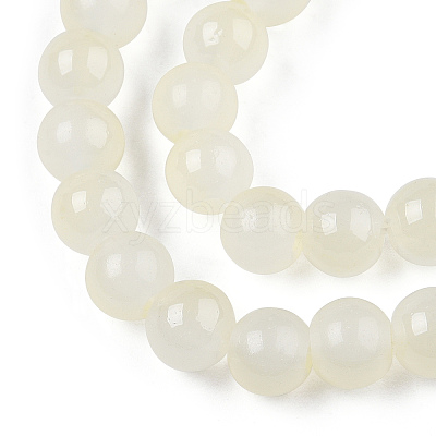 Baking Paint Imitation Jade Glass Round Bead Strands X1-DGLA-N003-10mm-02-1