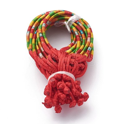 Rainbow Nylon Cord Braided Bracelets BJEW-Z008-03-1