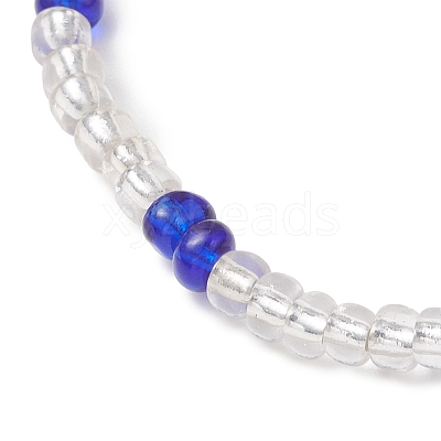 3Pcs Glass Seed Beads & Lampwork & Resin Beads Stretch Bracelets for Women BJEW-MZ00282-1