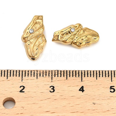 304 Stainless Steel Rhinestone Bead STAS-U047-05G-1