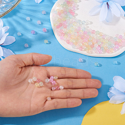 200Pcs Transparent Acrylic Beads OACR-TA0003-88-1