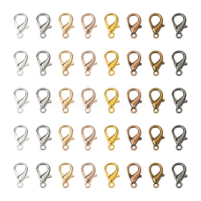 120Pcs 8 Colors Zinc Alloy Lobster Claw Clasps FIND-BT0001-22-1