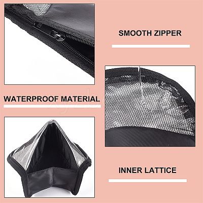 Portable Nylon & PVC Laser Transparent Cosmetic Storage Bags ABAG-WH0035-032B-1