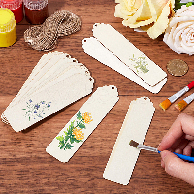 DIY Wood Bookmarks Making Kits WOOD-SP0001-21B-1