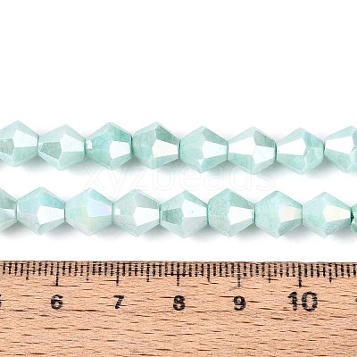 Anti-Tarnish Electroplate Glass Beads Strands GLAA-T025-8mm-13K-1