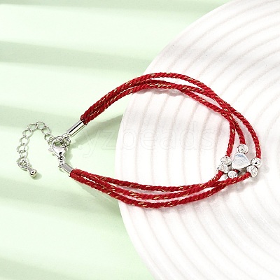 Polyester Multi-Strand Bracelets FB-CBA983F-02P-06-1