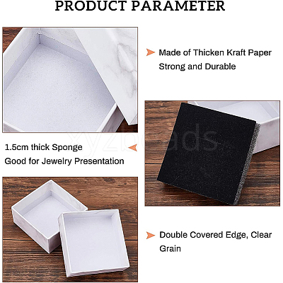 Square Kraft Cardboard Jewelry Boxes AJEW-BC0005-80-1