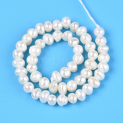 Natural Cultured Freshwater Pearl Beads Strands PEAR-T006-16B-1