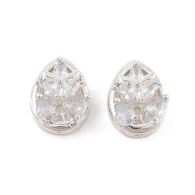 Rack Plating Brass Micro Pave Cubic Zirconia Beads KK-F879-13S-1