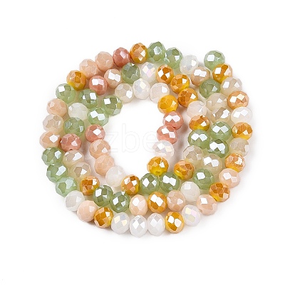 Electroplate Glass Beads Strands GLAA-T023-D16-05-1