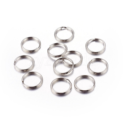 Platinum Plated Iron Split Key Rings X-IFIN-C057-15mm-1