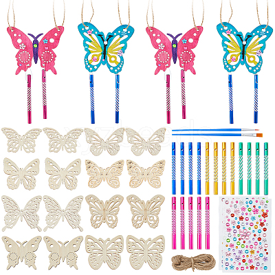 DIY Butterfly Wind Chime Making Kits DIY-FH0010-12-1