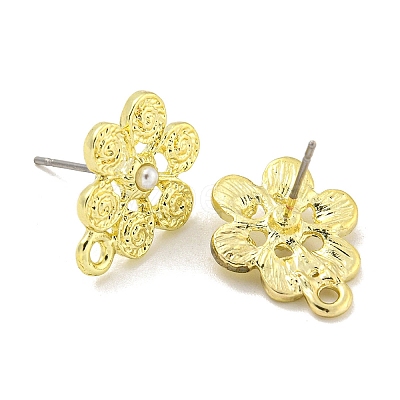 Rack Plating Alloy Stud Earring Finding FIND-C053-09C-G-1