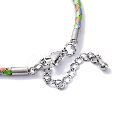 Polyester Cord Braided Bracelet Makings MAK-Z003-01P-16-1