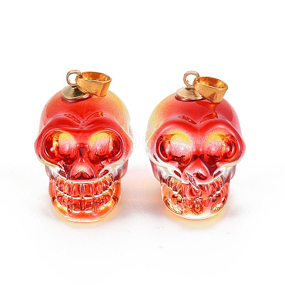 Electroplate K9 Glass Pendants EGLA-N009-001-C01-1