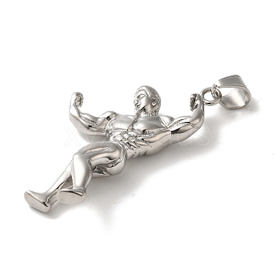 Non-Tarnish Hip Hop Fitness 316L Surgical Stainless Steel Pendants LS-STAS-H194-01P-02-1
