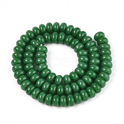 Opaque Solid Color Glass Beads Strands X-GLAA-ZX008-8mm-18T-1