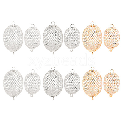 12Pcs 6 Styles Lantern Iron Connector Charms IFIN-PH0009-76-1