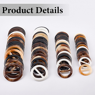 20Pcs Resin Tri-Glide Adjuster Buckles FIND-GF0008-12G-1