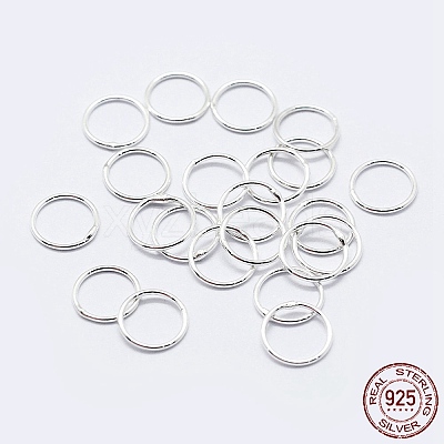 925 Sterling Silver Soldered Closed Jump Rings STER-F036-03S-1x8-1