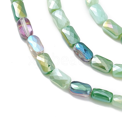 Gradient Color Electroplate Glass Bead Strands X1-GLAA-E042-01D-1