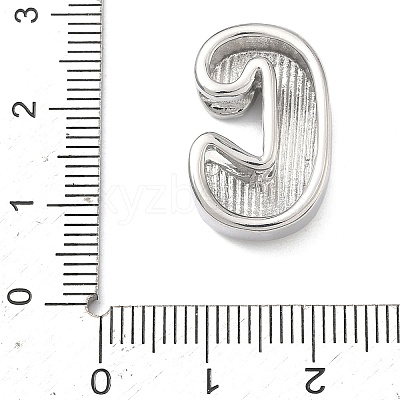 Brass Initial Beads KK-B167-27P-01C-1