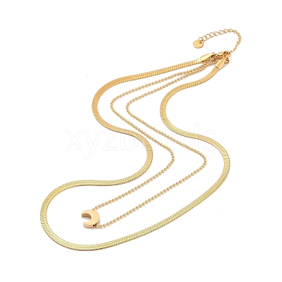 Double Layer Necklaces NJEW-A032-04G-01-1
