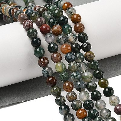Natural Indian Agate Beads Strands G-A248-A01-01-1