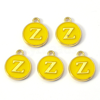 Golden Plated Alloy Enamel Charms X-ENAM-S118-09Z-1