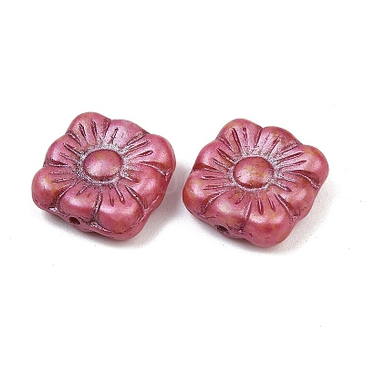 Czech Pressed Glass Beads GLAA-I061-05A-1