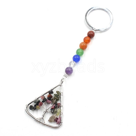 Natural Tourmaline Keychains PW-WGC8FC6-07-1